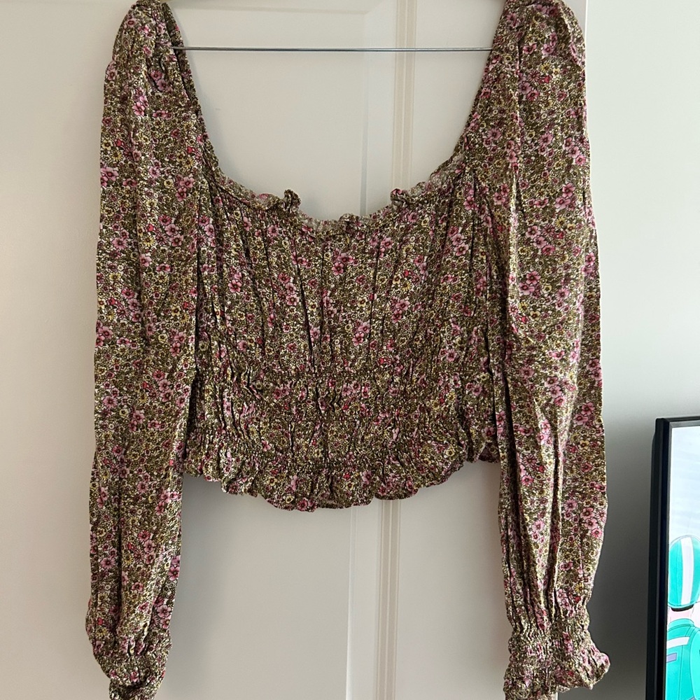 Floral Long Sleeve Women's Top